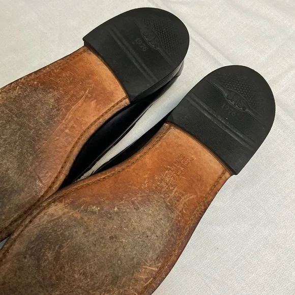 Mens Black Genuine Leather SAS Kiltie Tassel Loafer Shoes  Size 12 N - Picture 9 of 10